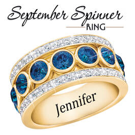 birthstone spinner ring UK BSPPR k eleven