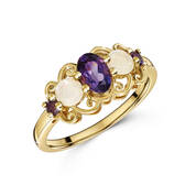 saturn and venus 9ct gold ring UK SVGR a main