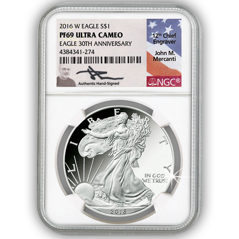 proof american eagle silver dollars 30th UK AESD c three