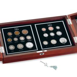 the complete first and last uncirculated coins of elizabeth ii UK EFL e five