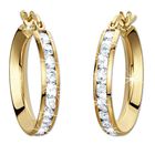 channel set diamonde 9ct gold earrings UK CSDE a main
