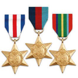 the world war ii campaign stars UK MILM a main
