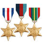 the world war ii campaign stars UK MILM a main