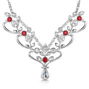 Greville Floral Bandeau Necklace and Earring Set UK GRES b pendant