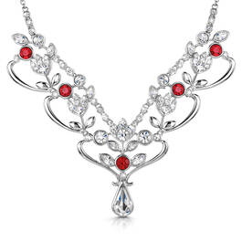 Greville Floral Bandeau Necklace and Earring Set UK GRES b pendant