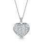 shining heart chevron silver pendant UK SHCSP a main