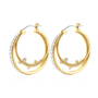 personalised double hoop earrings UK PDHE a main