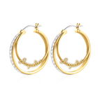personalised double hoop earrings UK PDHE a main