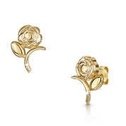 valentine roses 9ct gold earrings UK VALRE a main
