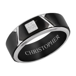 mens black ice spinner ring UK BISR2 a main
