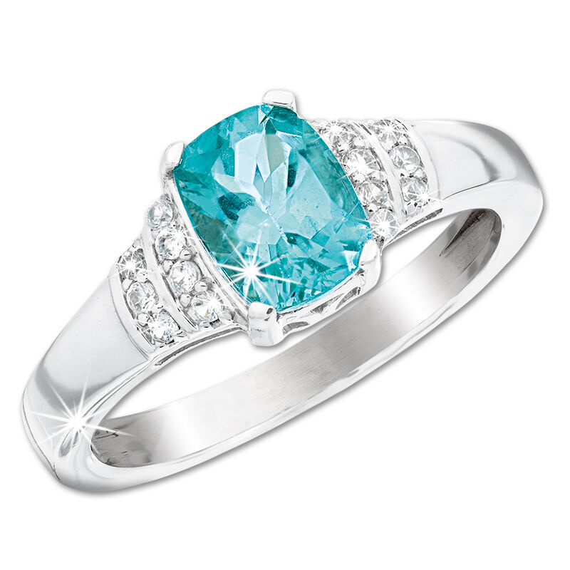 Caribbean Blue Apatite Silver Ring