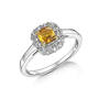 sumptuous citrine silver halo ring UK SCSHR a main