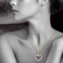 Personalized Birthstone Heart Pendant 6307 001 5 13