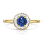 aaa tanzanite and diamond halo 9ct gold ring UK ETDHR a main
