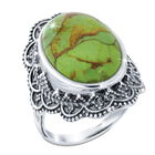 green turquoise galaxy silver ring UK GTGR a main