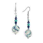 blue wave murano earrings UK BWME b two