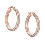 sparkling rose hoop earrings UK SRHE a main