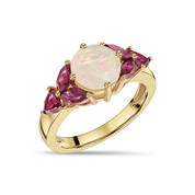 GOLD RED DAWN OPAL RING UK REDR a main