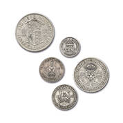 the ve day 1945 silver coin set UK VEDSC b two