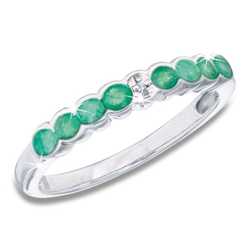 emerald sensation sterling silver ring UK DCER a main