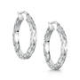 Silver Seduction Diamond Cut Hoops UK SISDH a main