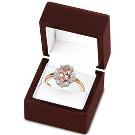 precious peach morganite diamonds 9ct ro UK PMORGR c three