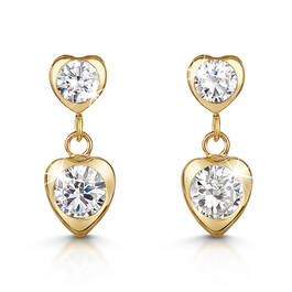 mi amor 9ct gold heart earrings UK MAGHE a main