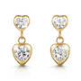 mi amor 9ct gold heart earrings UK MAGHE a main