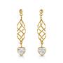 spiral heart 9ct gold drop earrings UK SHGDE a main