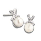 pearl diamond kiss earrings UK PDKE a main