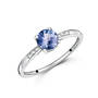 Tanzanite & Diamond Luxe Silver Ring UK TADLR a main