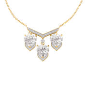 Trio of Hearts Diamond Necklace with Free Earrings 11808 0019 b necklace