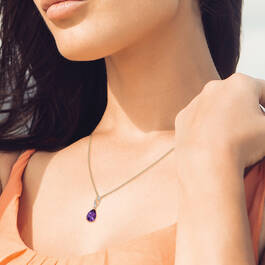 11142 0543   Amethyst Diamond Pendant   Model