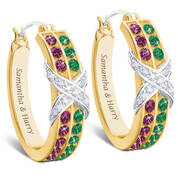 birthstone diamond kiss personalised ear UK DKBPE a main
