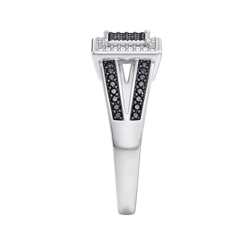 Black Diamond Square Ring