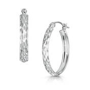 streams of silver hoop earrings UK SSIE a main