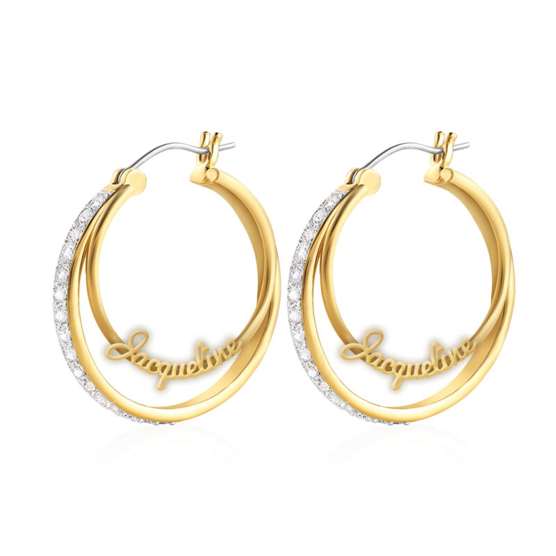 Personalised hoop earrings hot sale