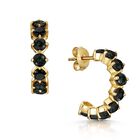 midnight black sapphire earrings UK MBSE a main