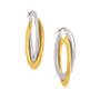 Italian Beauty Two Tone Silver Hoops 10190 0017 a main