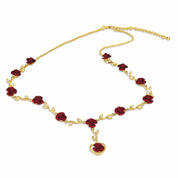 dozen roses drop heart necklace UK DRDHN2 a main