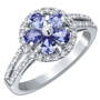 tanzanite blossom silver ring UK TBLR a main