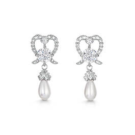 lover s knot earrings with free matching pendant UK LOVKS b two
