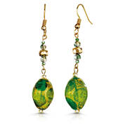 graceful green murano earring set UK GRGES b two