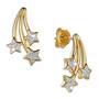 starburst gold plated earrings UK SGPDE a main