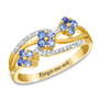tanzanite diamond forget me not 9ct gold UK TFMNR2 a main