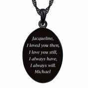 personalised love poem pendant UK BPLPDP b two