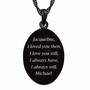 personalised love poem pendant UK BPLPDP b two