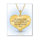 on angel wings remembrance pendant UK OAWP c three