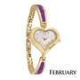 the personalised birthstone heart watch UK PHBW c three