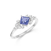 violet vision tanzanite silver ring UK VVTSR a main